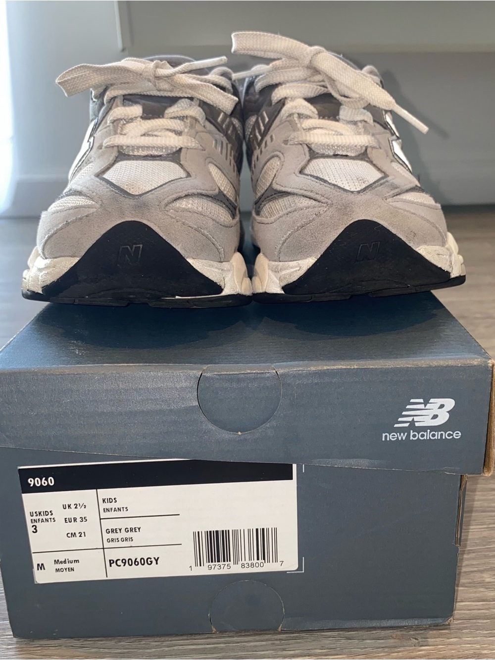 New Balance Kids Grey Athletic Sneakers - Picture 4 of 10